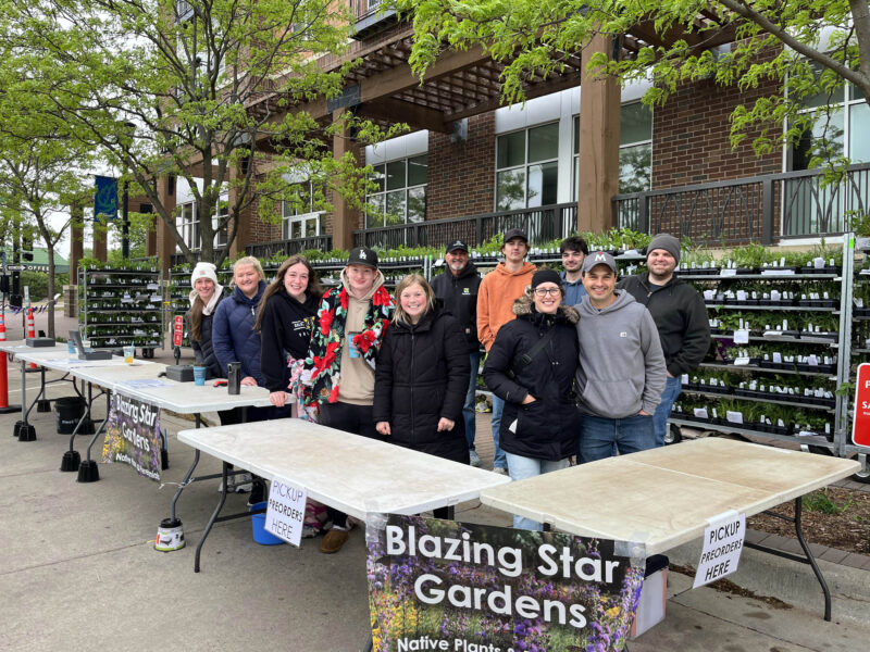 The Blazing Star Gardens team at a plant sale event.
